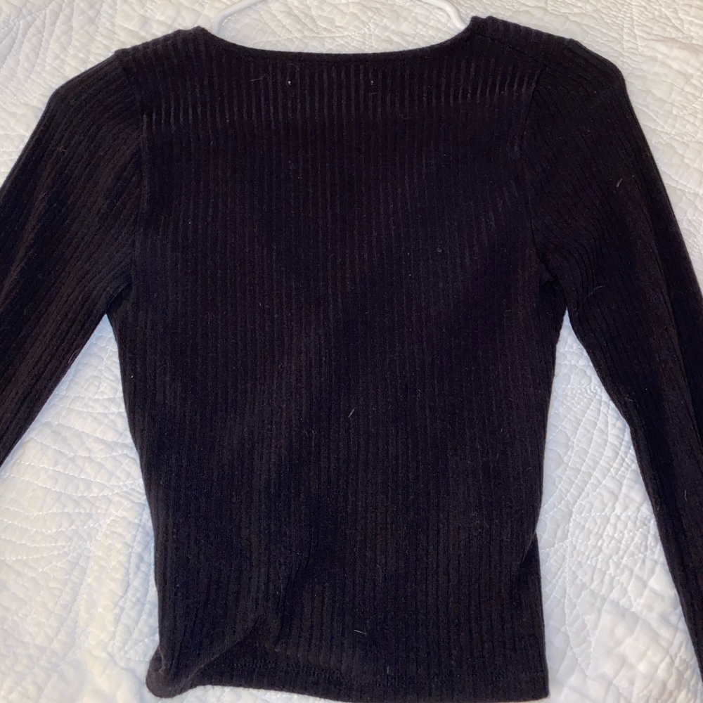 Abercrombie ribbed wrap crop top - Picture 3 of 4